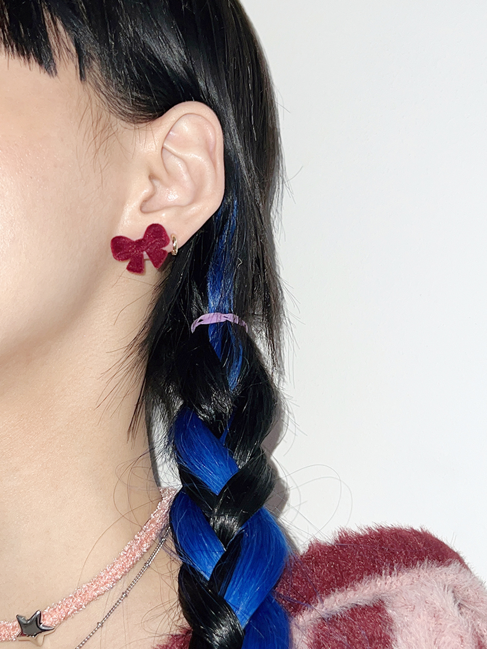 [당일출고/은침] Kitch Velvet Ribbon Earrings